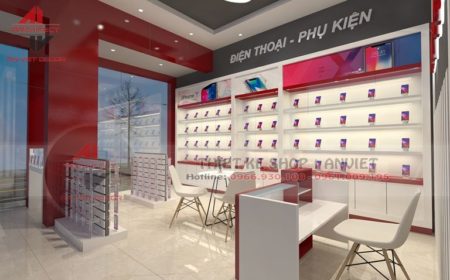 Thiết kế cửa hàng điện thoại cực HIỆN ĐẠI tại Bắc Ninh
