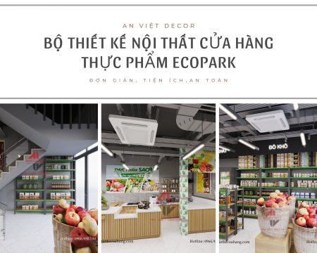 Mẫu Thiết Kế Siêu Thị Thực Phẩm Sạch 68m2