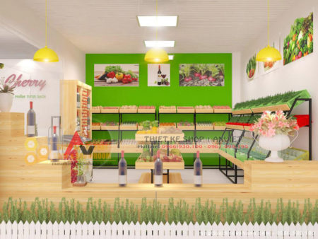 Thiết kế cửa hàng trái cây 46m2 với nét hiện đại thu hút khách hàng