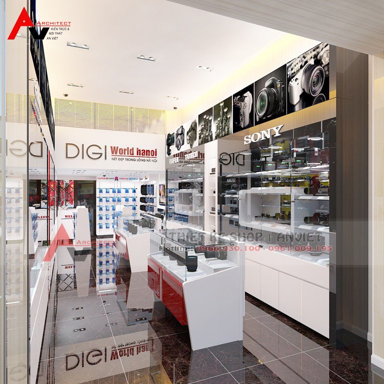 Thiết kế showroom điện máy DIGI World tại Hà Nội