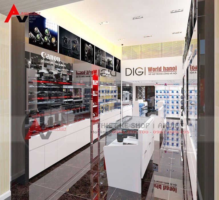 Thiết kế showroom điện máy DIGI World tại Hà Nội