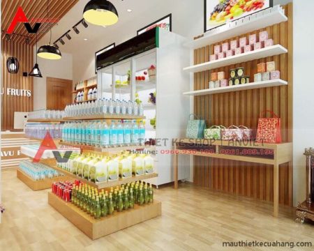 Thiết kế cửa hàng thực phẩm sạch 25m2 tại Từ Sơn Bắc Ninh