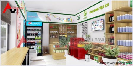 Mẫu thiết kế siêu thị mini NHỎ ĐƠN GIẢN 40m2 tại Thanh Hóa