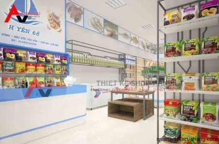 Thiết kế siêu thị mini 50m2 thực phẩm sạch tại Hà Nội