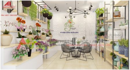 Thiết kế cửa hàng hoa cây cảnh 40m2 tại Hà Nội