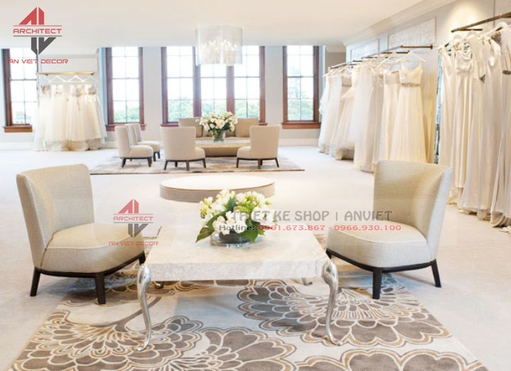 Mẫu thiết kế Showroom cửa hàng áo cưới ĐẸP LUNG LINH