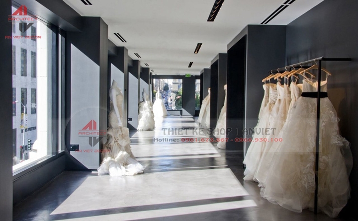 thiết kế cửa hàng áo cưới đẹp