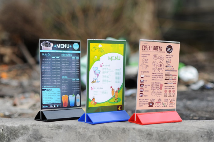 5 Kiểu thiết kế menu cho quán cafe ĐẸP BẮT MẮT - LOẠI MENU CAFE ĐỂ BÀN