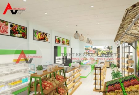 Thiết kế siêu thị minimart 80m2 ĐẸP THU HÚT KHÁCH HÀNG