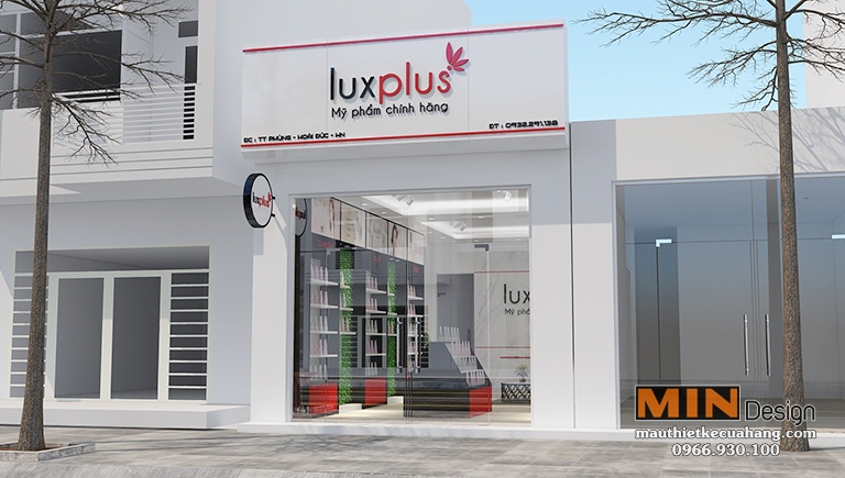 Thiết kế thi công Shop Mỹ Phẩm LuxPlus tại Hà Nội