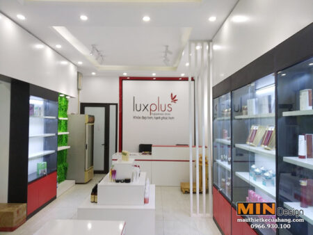 Thiết kế thi công Shop Mỹ Phẩm LuxPlus tại Hà Nội