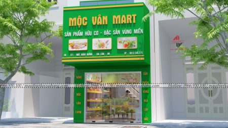 Mẫu thiết kế cửa hàng thực phẩm sạch tại Gia Lâm – An Việt Decor