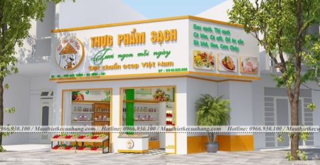 Thiết kế nội thất cửa hàng thực phẩm sạch tại Hà Nội