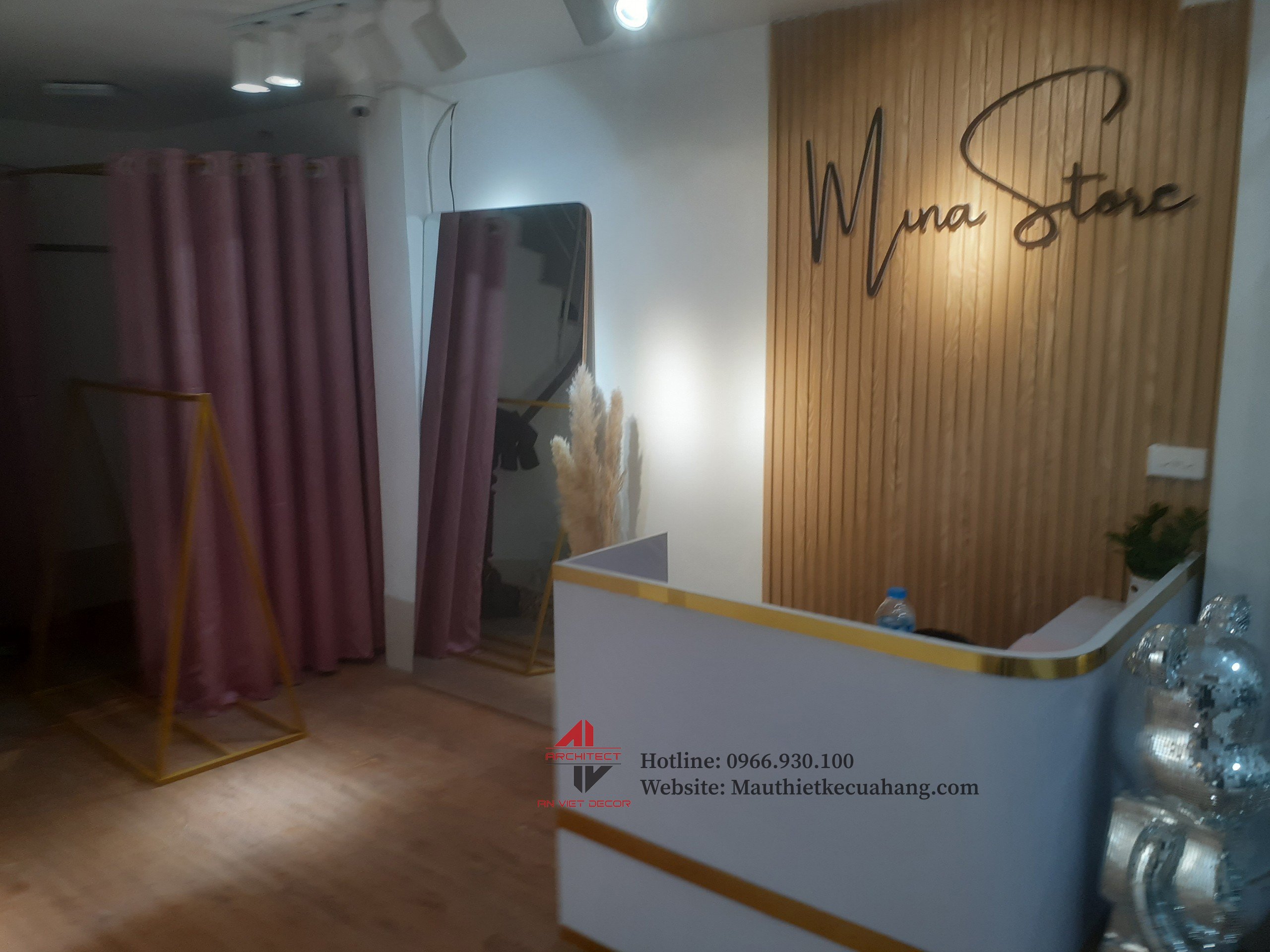 Thiết kế nội thất shop thời trang Mina Store 20m2