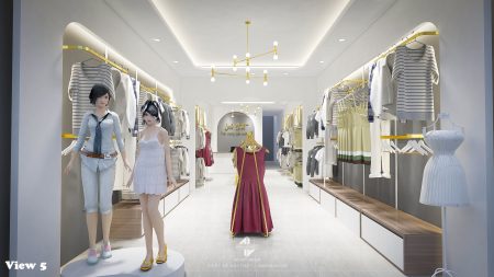 Thiết kế shop thời trang 40m2 tại Ân Thi – Hưng Yên
